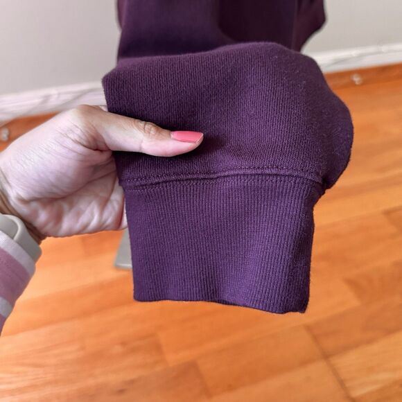 Victoria's Secret Fleece Lined Quarter Zip Pullover Sweater Sweatshirt Purple XL - Picture 14 of 16